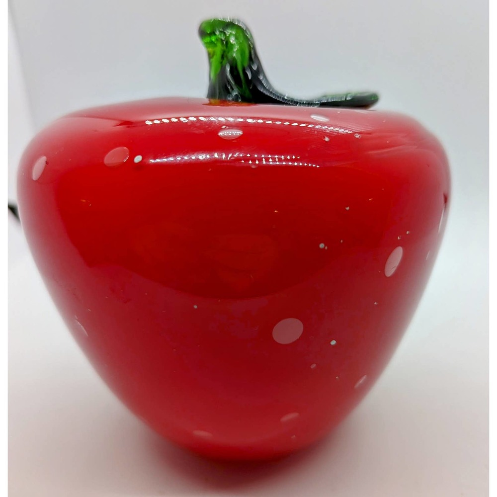 Vintage Murano Bullicante Style Art Vintage Apple Glass Fruit